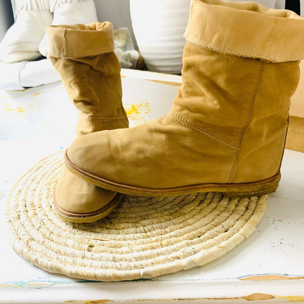 Free People Tan Ankle Boots